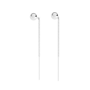 Orecchino filettato con pallina*argento AG 925*KLA-305 5x65 mm