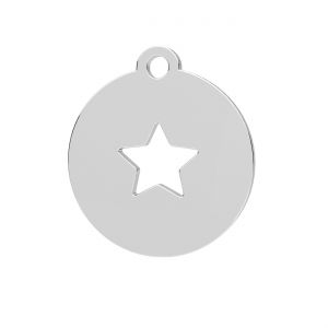 Ciondolo a stella, argento 925, LK-0043 13x14 mm