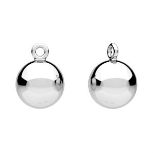 Sfera con anello per CHARMS*argento AG 925*KP 8x10,7 mm ver.2