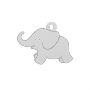 Ciondolo con anello - elefante*argento AG 925*LK-0334 16x16 mm