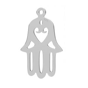 Ciondolo traforato - mano di Fatima, Hamsa*argento AG 925*BL-0083 - 0,40 12x19,7 mm