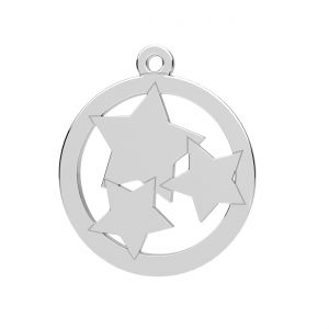 Ciondolo - stelle in cerchio*argento AG 925*LK-0416 - 05 15x17 mm
