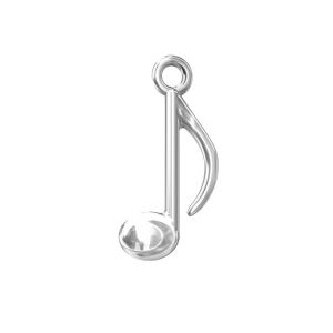 Nota musicale pendente ODL-00033 8,5x16,5 mm