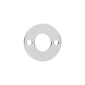 Connettore pendente - piastrina tonda con foro*argento AG 925*BL-0215 - 0,40 9,7x9,7 mm