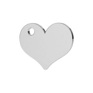 Piccola piastra cuore per incisione - LK-0573 - 0,50 9,5x12 mm