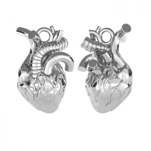 Cuore umano pendente ODL-00118 10,8x17,3 mm