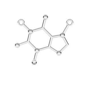 Caffeina formula chimica pendente, argento 925, ODL-00167 24,1x26 mm