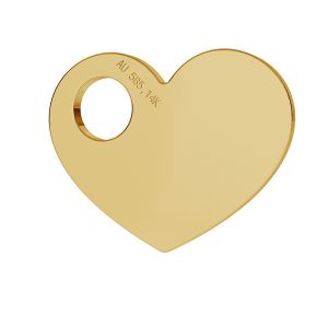 Cuore oro 14K pendente LKZ-00014 - 0,30 mm