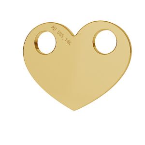 Cuore oro 14K pendente LKZ-00015 - 0,30 mm