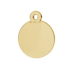 Tag rotonda pendente oro 14K LKZ-00021 - 0,30 mm