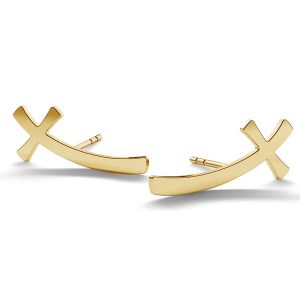 Orecchini trasversali oro 14K LKZ-00690 KLS (L+P) - 0,30 mm