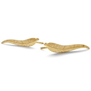 Orecchini foglia oro 14K LKZ-00791 KLS (L+P) - 0,30 mm