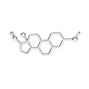 Estrogeni formula chimica pendente, argento 925, ODL-00281