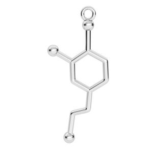 Dopamina formula chimica pendente, argento 925, ODL-00326