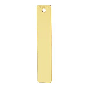Rettangolo oro 14K pendente, LKZ-00512 - 0,30