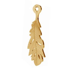 Piuma ciondolo, oro 14K, LKZ-00391 - 0,30