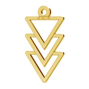 Triangolo ciondolo, oro 14K, LKZ-00434 - 0,30