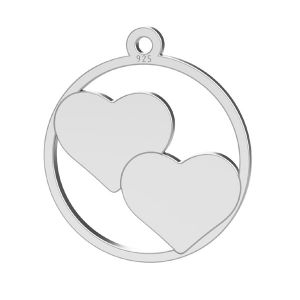 Cuore pendente, argento 925, LK-1367 - 0,500