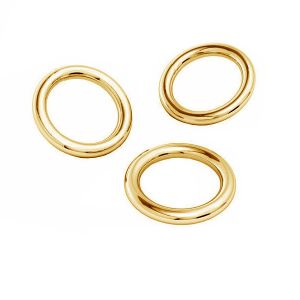 Oro anelli di salto AU 585 14K, KC-0,80x4,25