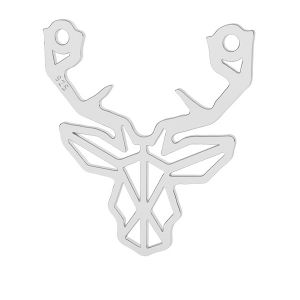 Origami cervo pendente argento, LK-1504 - 0,50