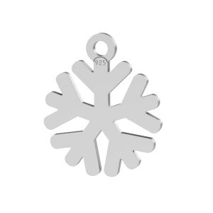 Fiocco di neve pendente argento, LK-1533 - 0,50