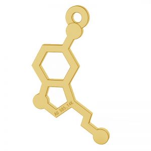 Serotonina formula chimica pendente oro 14K LKZ-06064 - 0,30