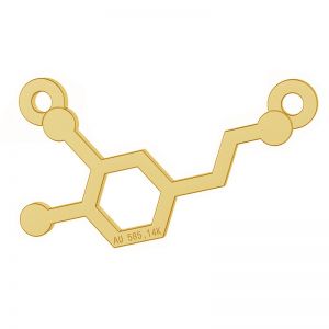 Dopamina formula chimica pendente oro 14K LKZ-06062 - 0,30