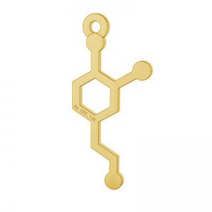 Dopamina formula chimica pendente oro 14K LKZ-06063 - 0,30