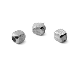 Cubo satino, argento 925, CS-4 4,5x3,8 mm