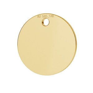 Tag rotonda pendente oro 14K LKZ-00025 - 0,30 mm