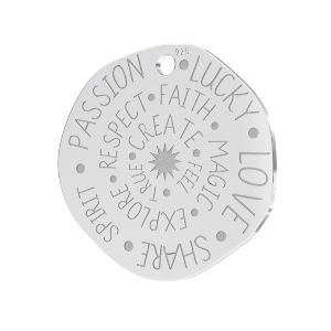 Talismano pendente*argento 925*LKM-2288 - 0,50 18x18 mm