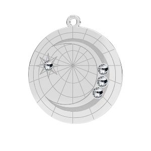 Luna pendente*argento 925*LKM-2625- 0,50 22x23,5 mm