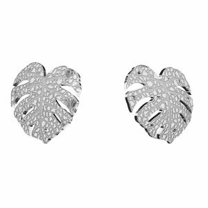 Orecchini foglia monstera, argento 925, KLS LKM-2760 - 0,50 10x11,2mm