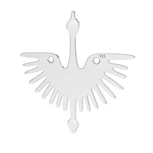 Uccello pendente argento, LKM-2824 - 0,50 25x25 mm