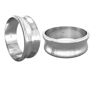 Anillo base in resina*argento 925*RING 011 7 mm - S (10,11,12)