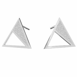 Triangolo orecchini, argento 925, KLS LKM-2750 - 0,50 11,3x13,1 mm