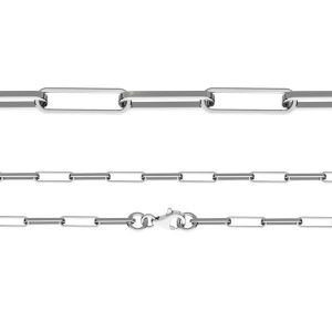 Catena bracciale Anker con gli diamanti*argento 925*FIO 100 19 cm