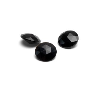 Onyx nero ROSECUT/ RIVOLI 12 MM GAVBARI, pietra semipreziosa 