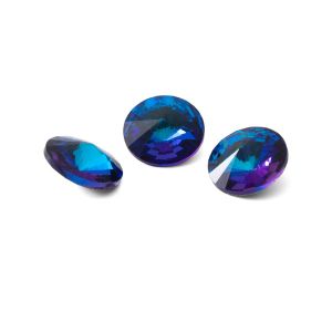 Tondo cristallo 10mm, RIVOLI 10 MM GAVBARI SHIMMER BLUE
