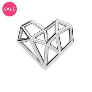 Origami cuore pendente argento, ODL-00299