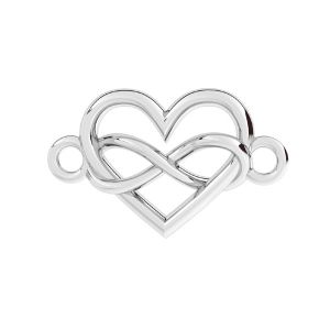 Infinito pendente con cuore ODL-00890 12,2x20 mm
