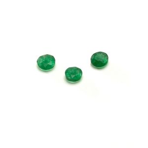 Pietra tonda, fondo piatto, 3 mm dark green Jade, GAVBARI