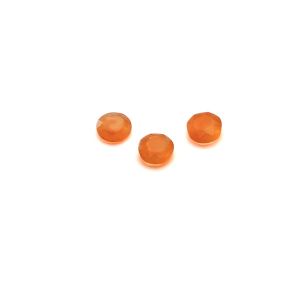Pietra tonda, fondo piatto, 3 mm Giada arancione, GAVBARI