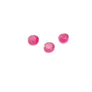 Pietra tonda, fondo piatto, 3 mm jadeite neon pink, GAVBARI