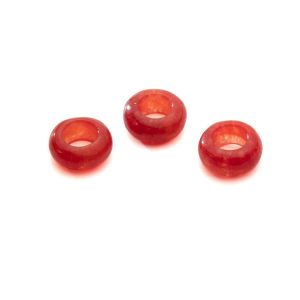 DONUT rosso giada 5x10 mm GAVBARI, pietra semipreziosa 
