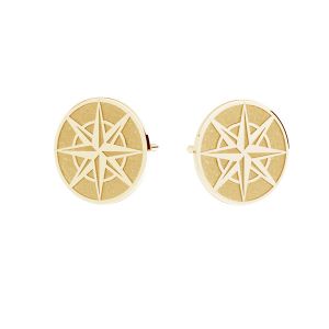 Elefante orecchini, oro 585 14K, KLS LKZ14K-50124 10x10 mm - 0,30 mm