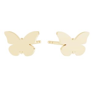 Farfalla orecchini, oro 585 14K, KLS LKZ14K-50114 5,4x8 mm - 0,30 mm