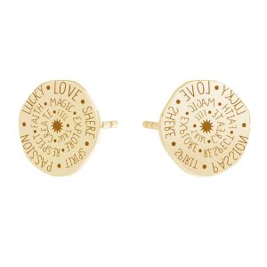 Il giro orecchini, oro 585 14K, KLS LKZ14K-50134 10x10 mm - 0,30 mm