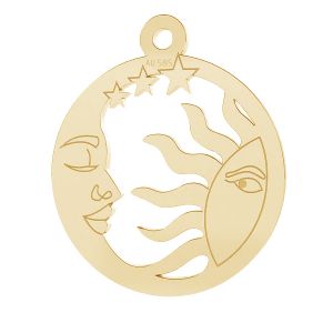 Luna e sole pendente*oro 585*LKZ14K-50139- 0,30 14x16 mm