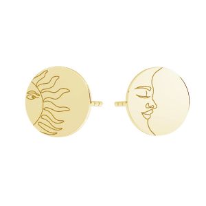Orecchini luna sole, oro 585 14K, KLS LKZ14K-50140 10x10 mm - 0,30 mm